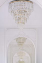 Chateau de la Cazine Details: The Chandalier in the Grand Dining Room and Ornate Mirrors