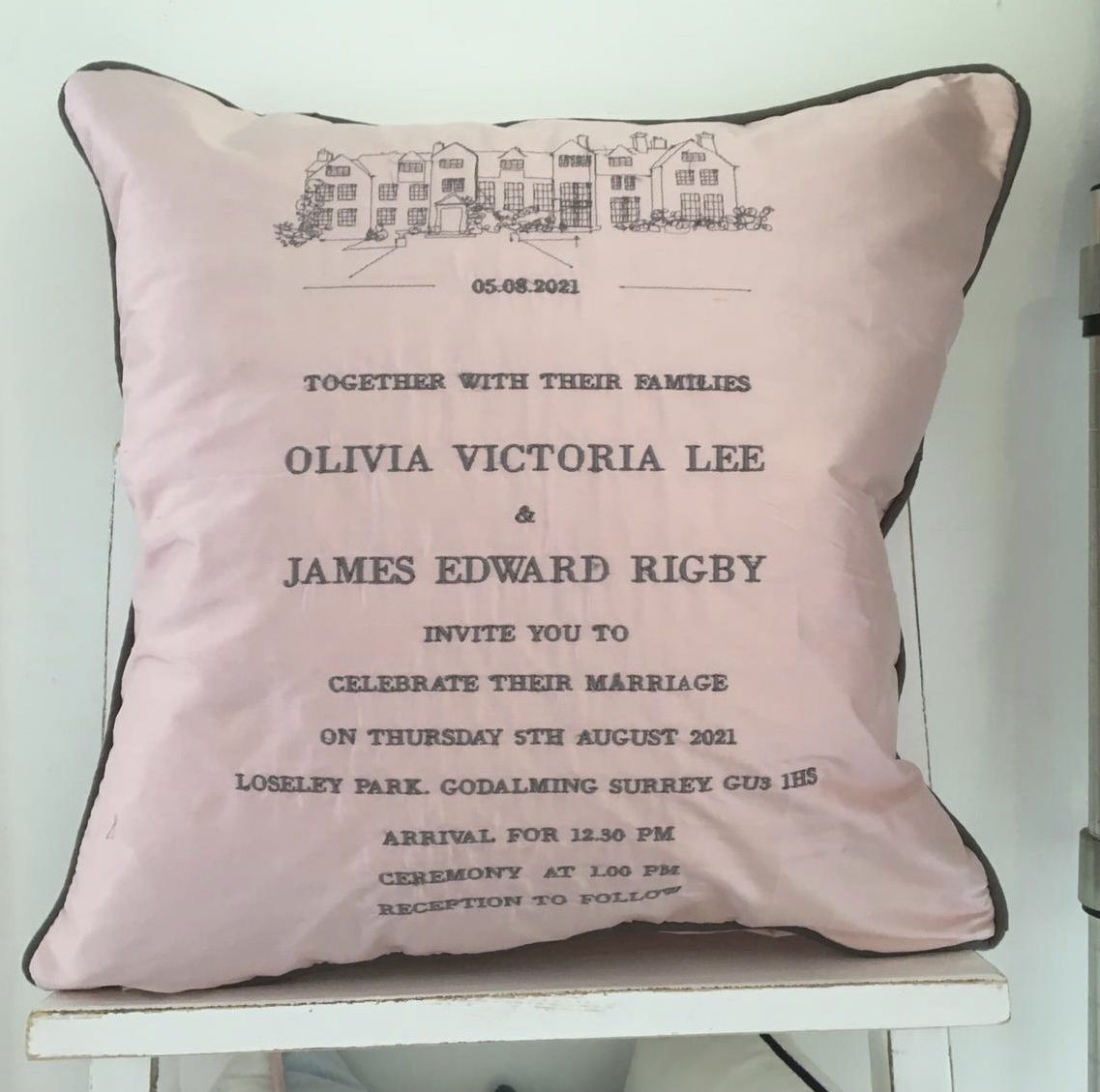 Personalised Invitation Cushion