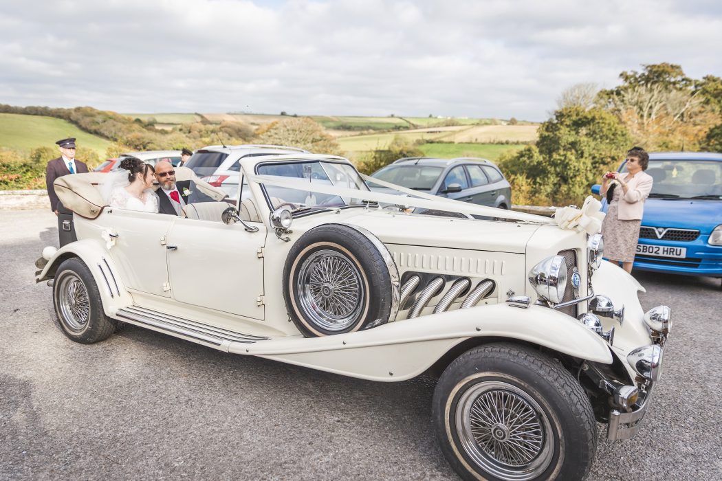 Vintage wedding car, Plymouth, 1930’s style Beauford.