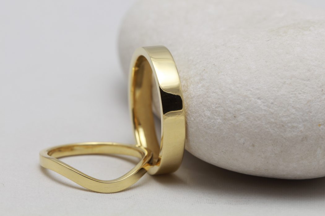 Jacqueline & Edward Yellow Gold Wedding Rings
