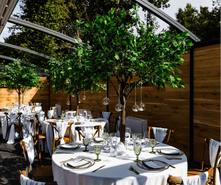 Outdoor wedding at The Buttery and Glasshouse