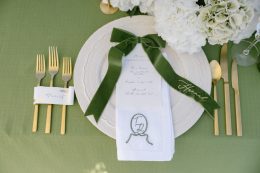 Monogrammed Velvet Bow - Ribbon Embroidered with Initials