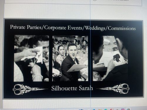 silhouette wedding favours