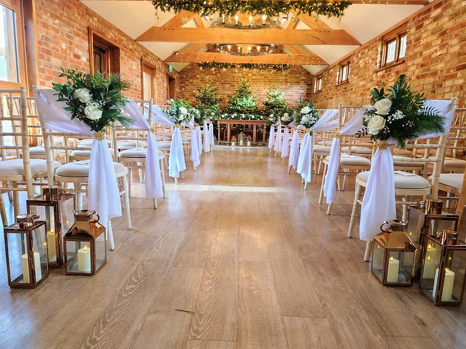 Wedding ceremony at Apton Hall