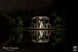 outdoor wedding shot of bride