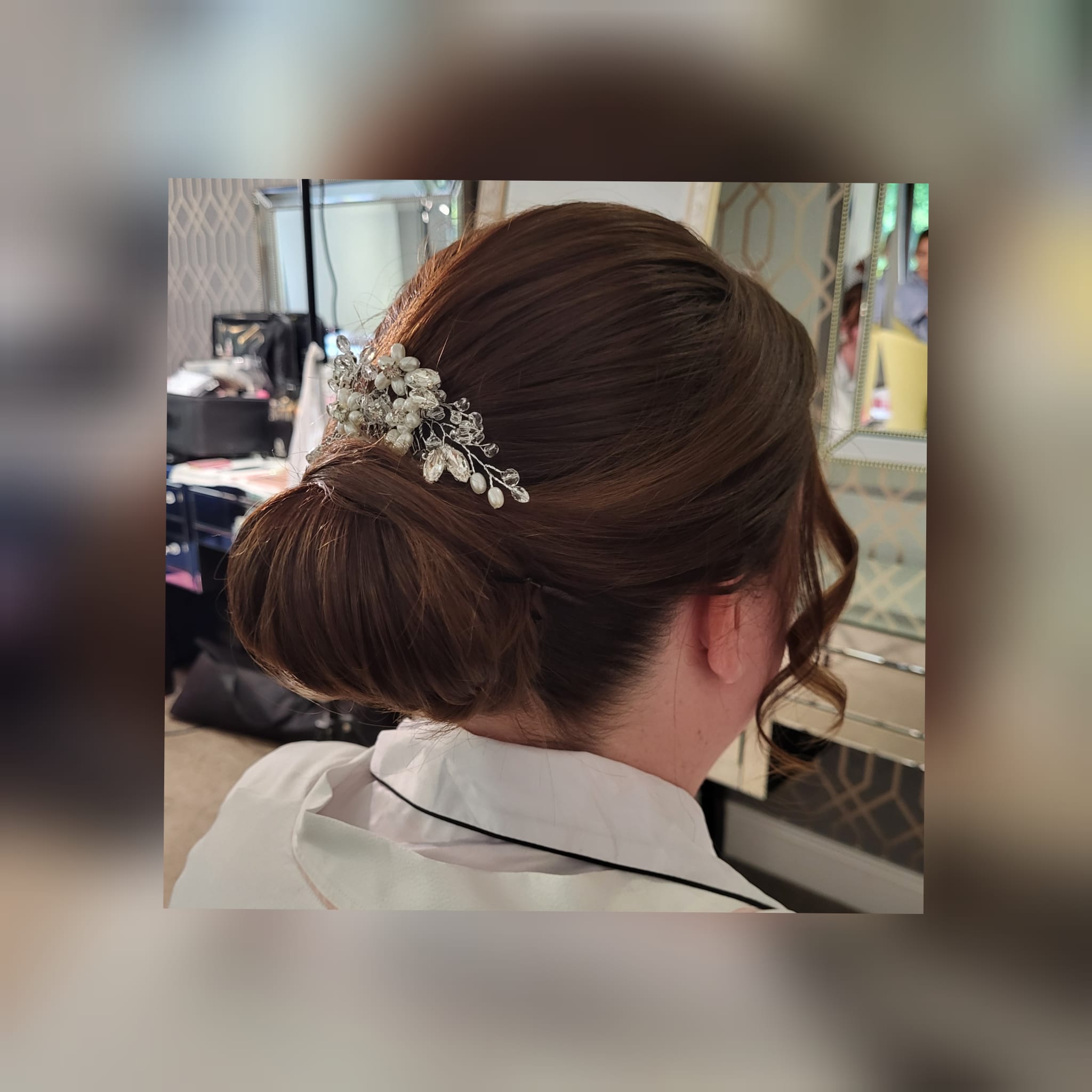 Bridal hair with clasp