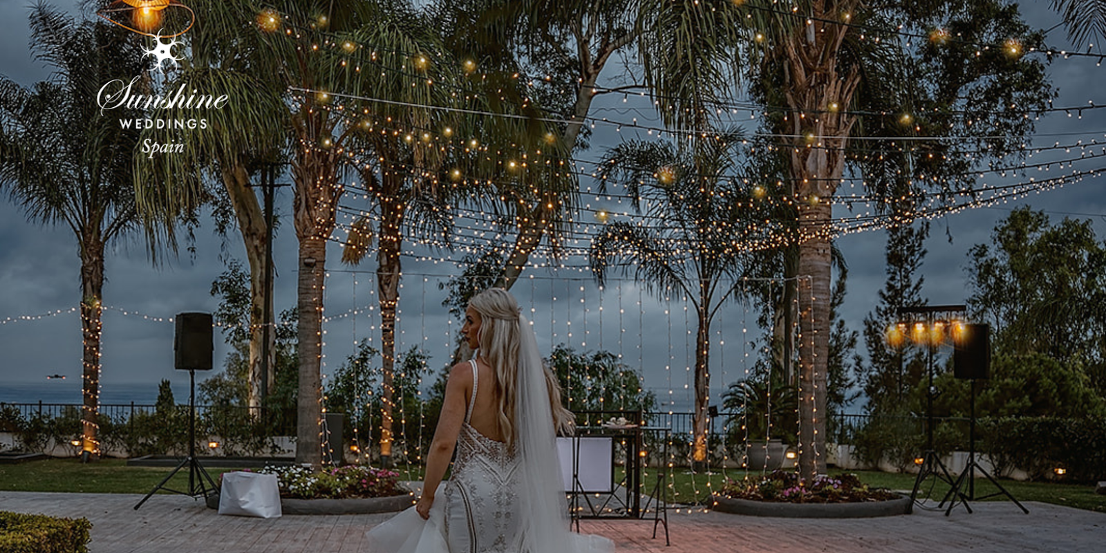 bride at outdoor destination wedding