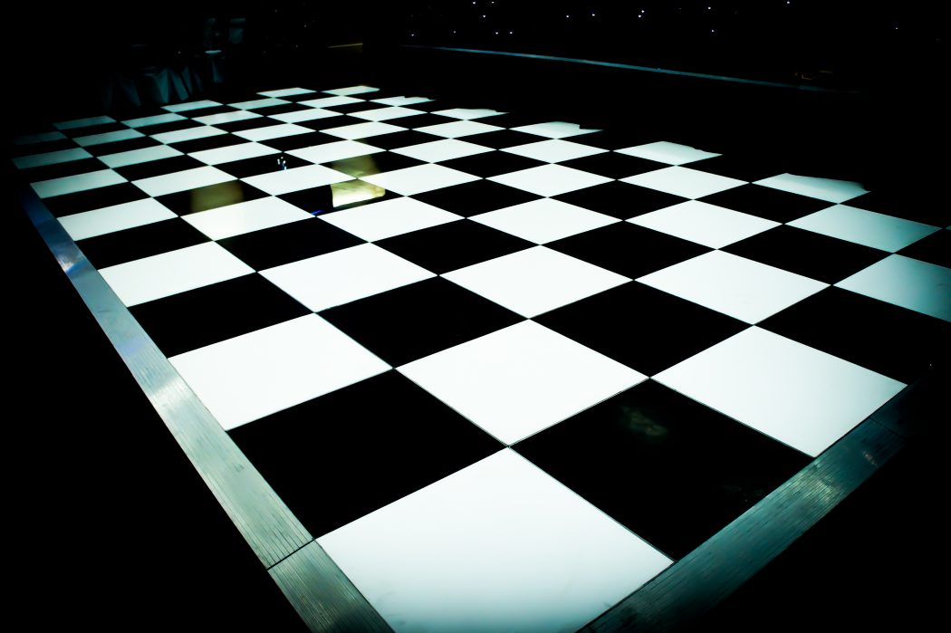 Black and White chequer dance floor