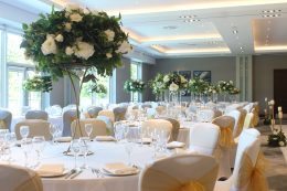 wedding reception setup