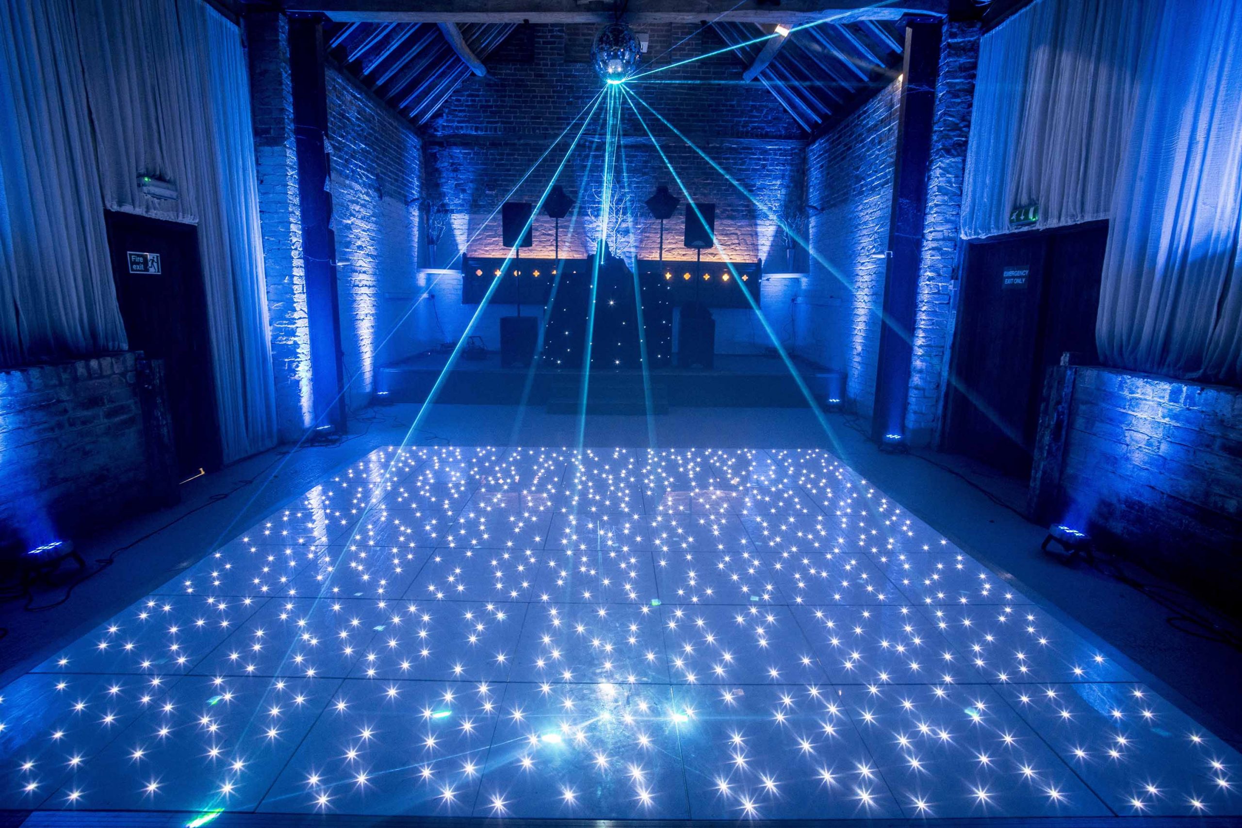 White starlit dance floor