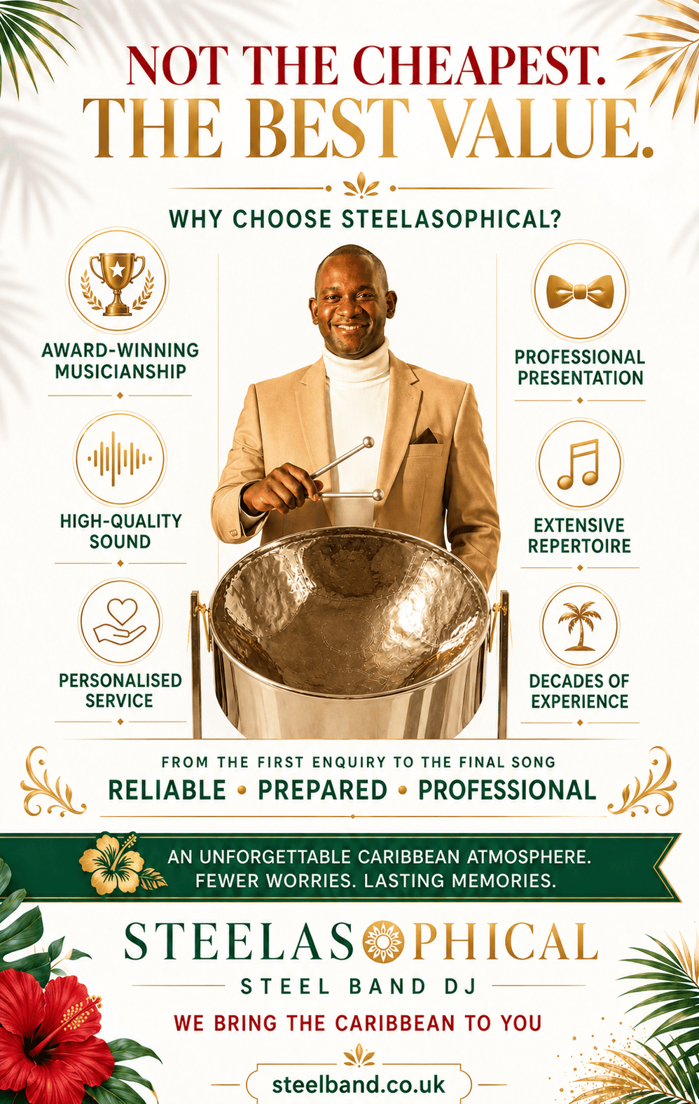steelasophical steel band uk for your wedding day