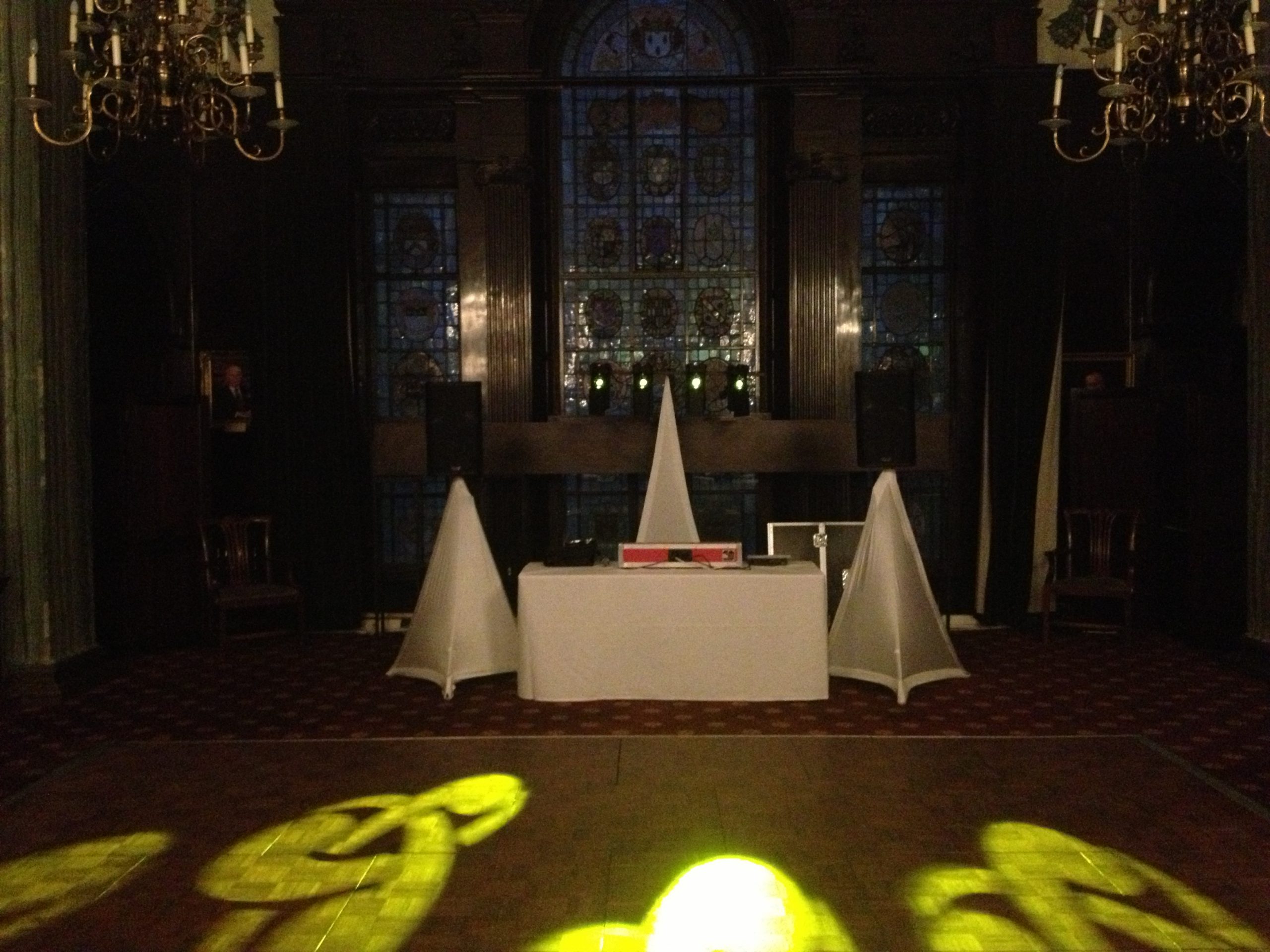 DJ set up for wedding