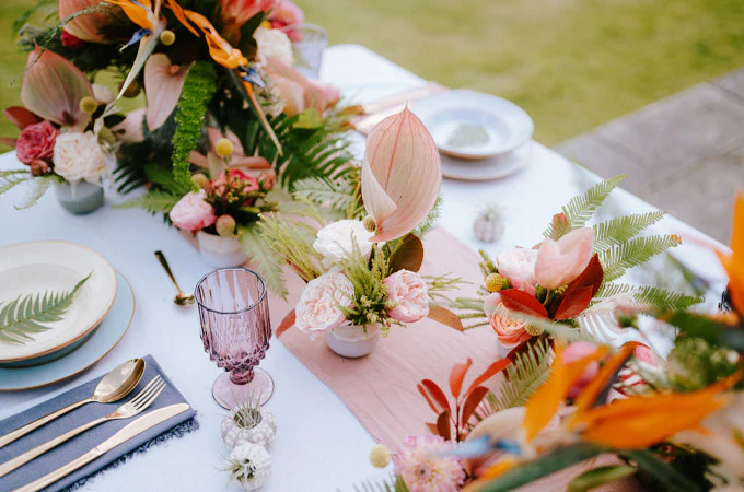 Tropical style flowers