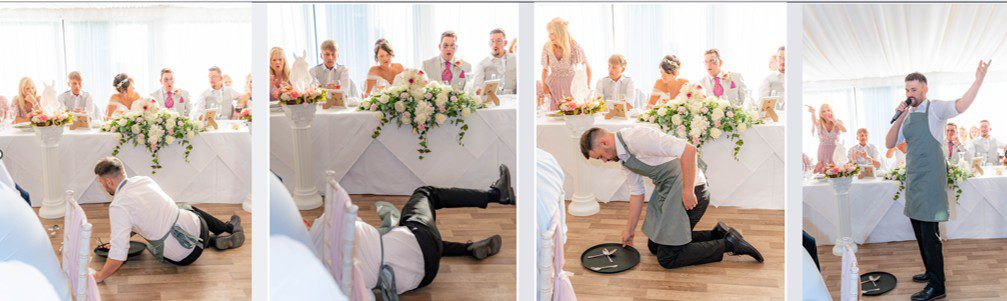 singing waiters fall