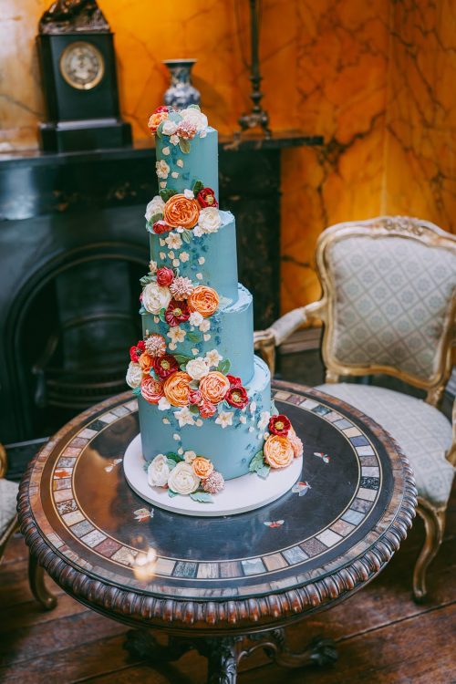 Vibrant Buttercream Wedding Cake | The Flowering Baker