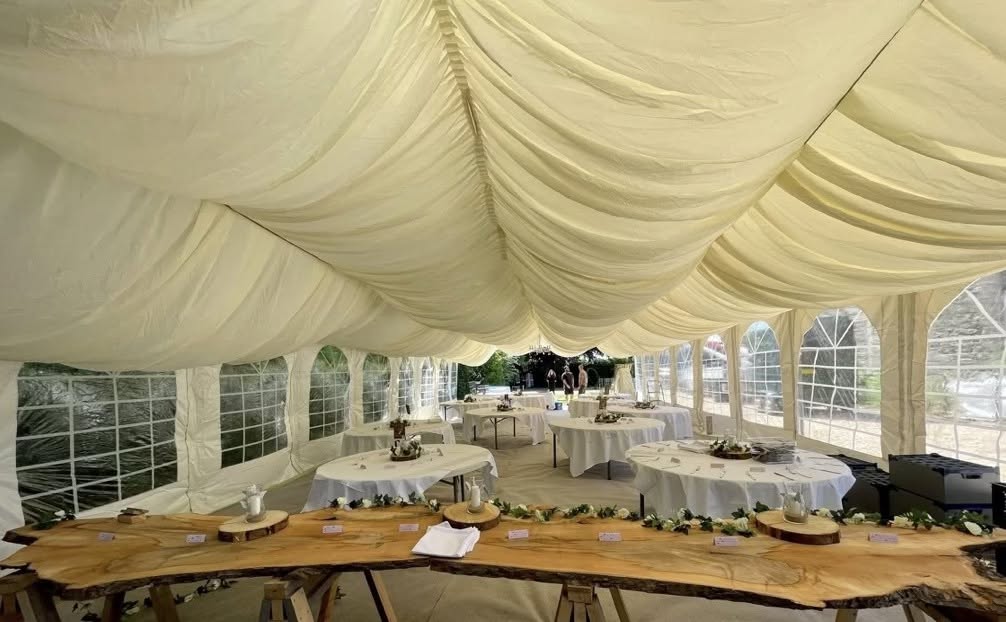 marquee wedding set up